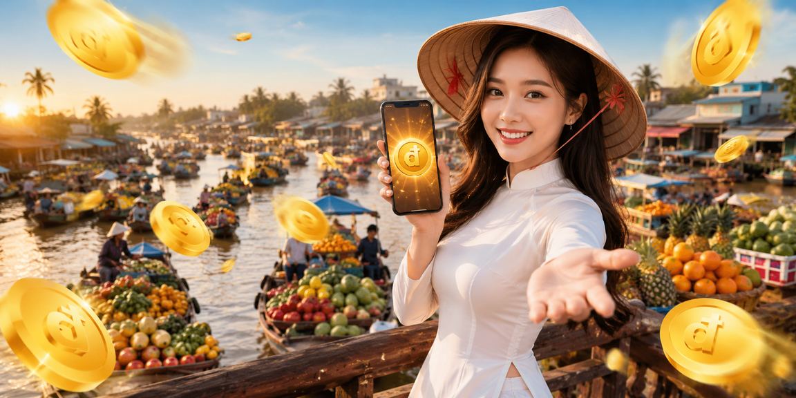Người dùng trải nghiệm trò chơi casino và cá cược trên điện thoại tại sòng Mekong, Việt Nam